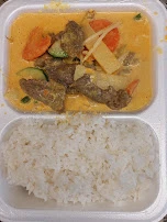 Curry Sosse Mit Rindfleisch Und Gemüse &Reis