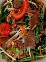 Rindfleisch Mit Grünerbohnen Mit Reis